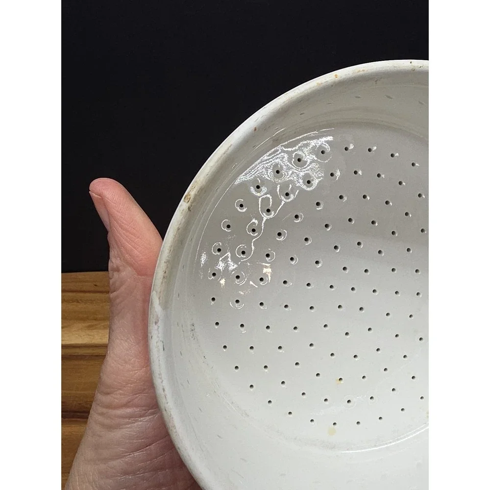 Vtg Coors USA 3 B-5Porcelain Buchner Funnel White Glazed Filter Strainer EUC